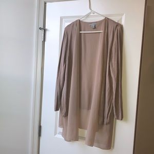 Open Cardigan w/ Chiffon Layer